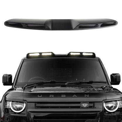 Defender Carbon Fiber Quad Pod Lazer Roof Light Bar - Gloss Black