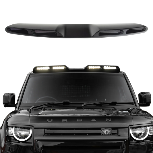 Defender Carbon Fiber Quad Pod Lazer Roof Light Bar - Gloss Black