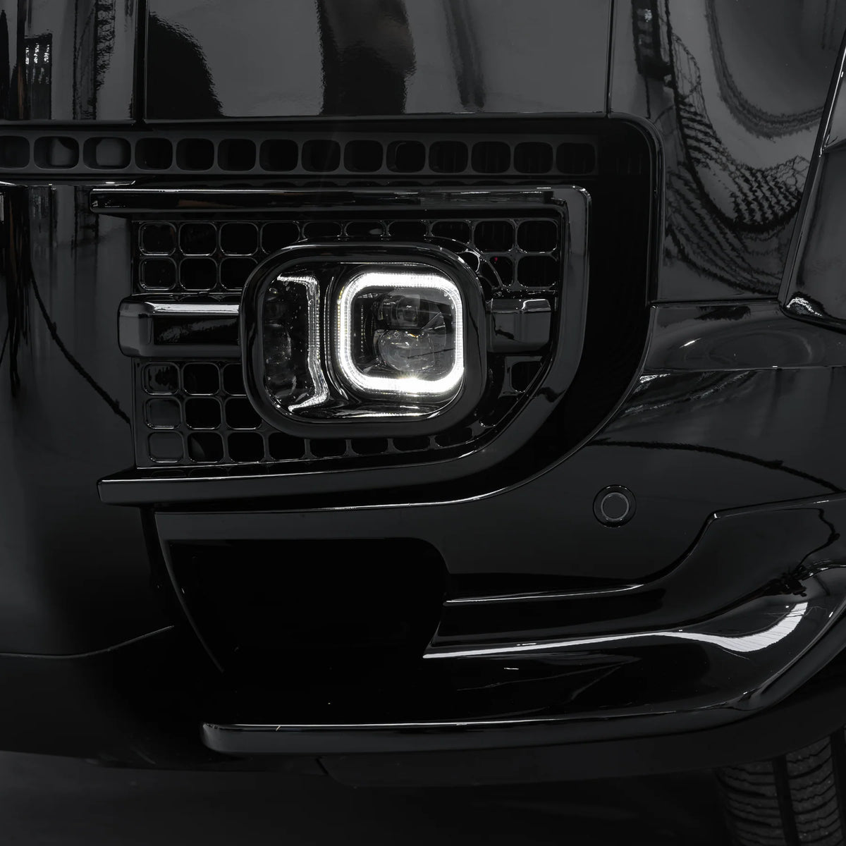 Defender Front Bumper Intakes with Nolden Powercube DRL's, alternate product view 4