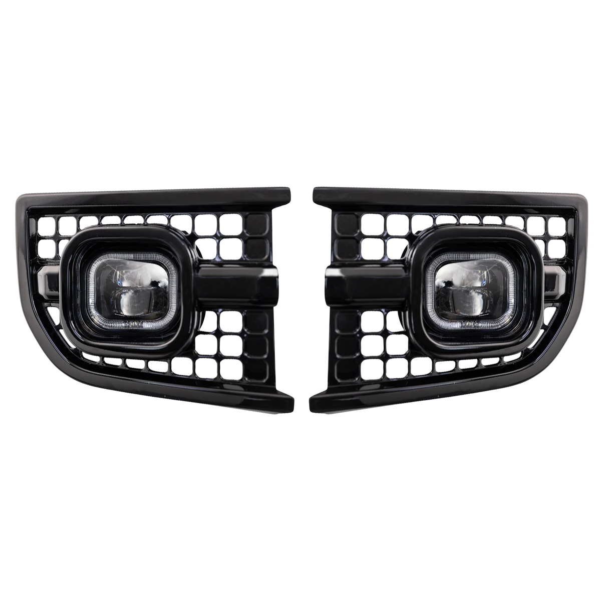 Defender Front Bumper Intakes with Nolden Powercube DRL's